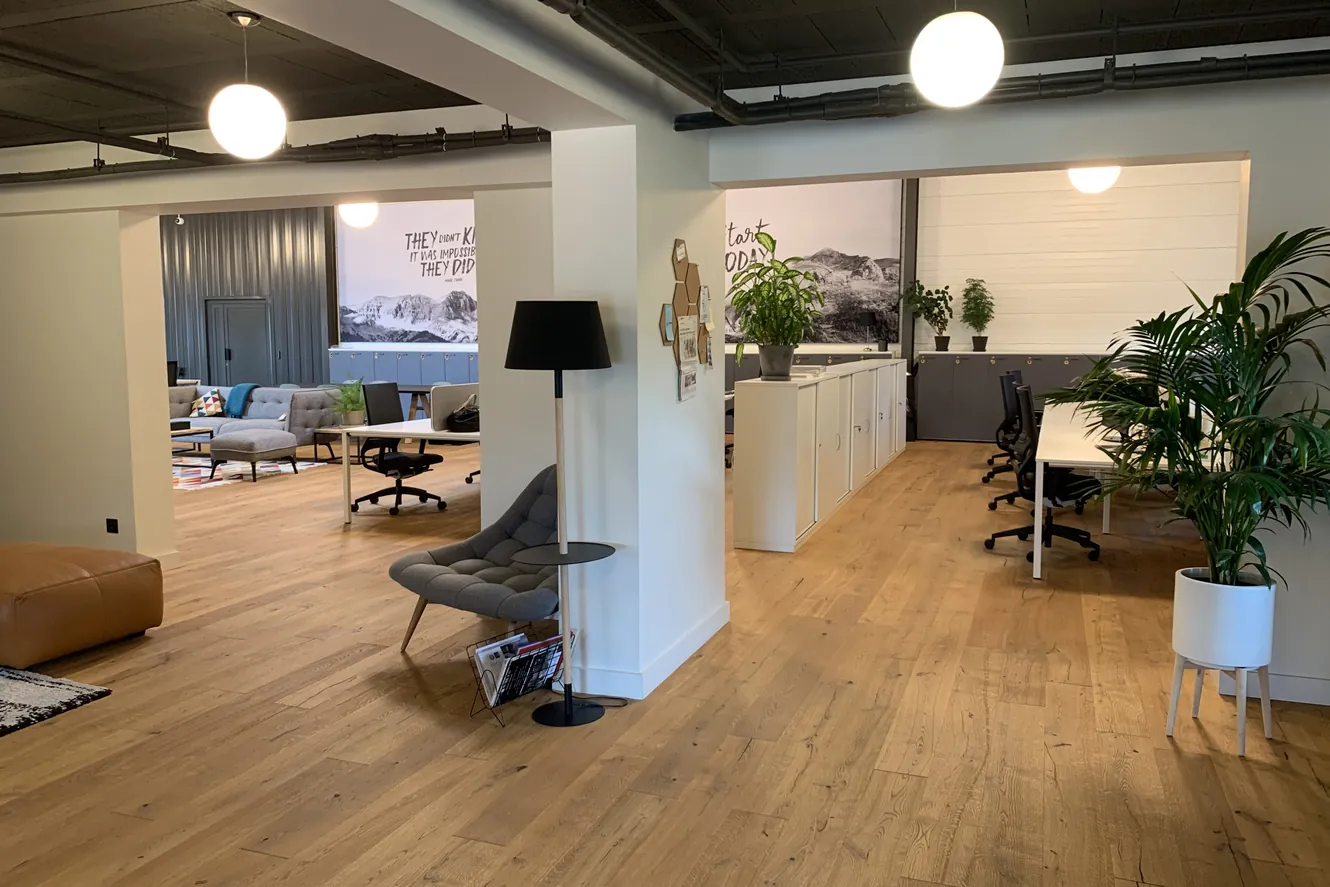 Open studio floor inside the Northbank entrance