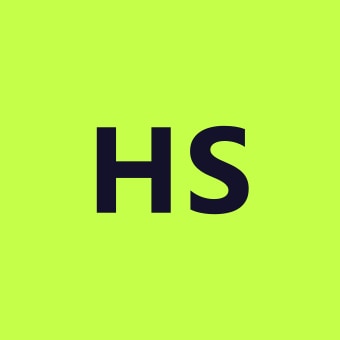 Monogram tile with the initials HS